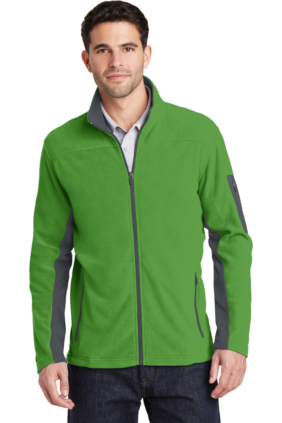 When temps drop trust our Summit Fleece to fight the chill.  - Vine Green/ Magnet