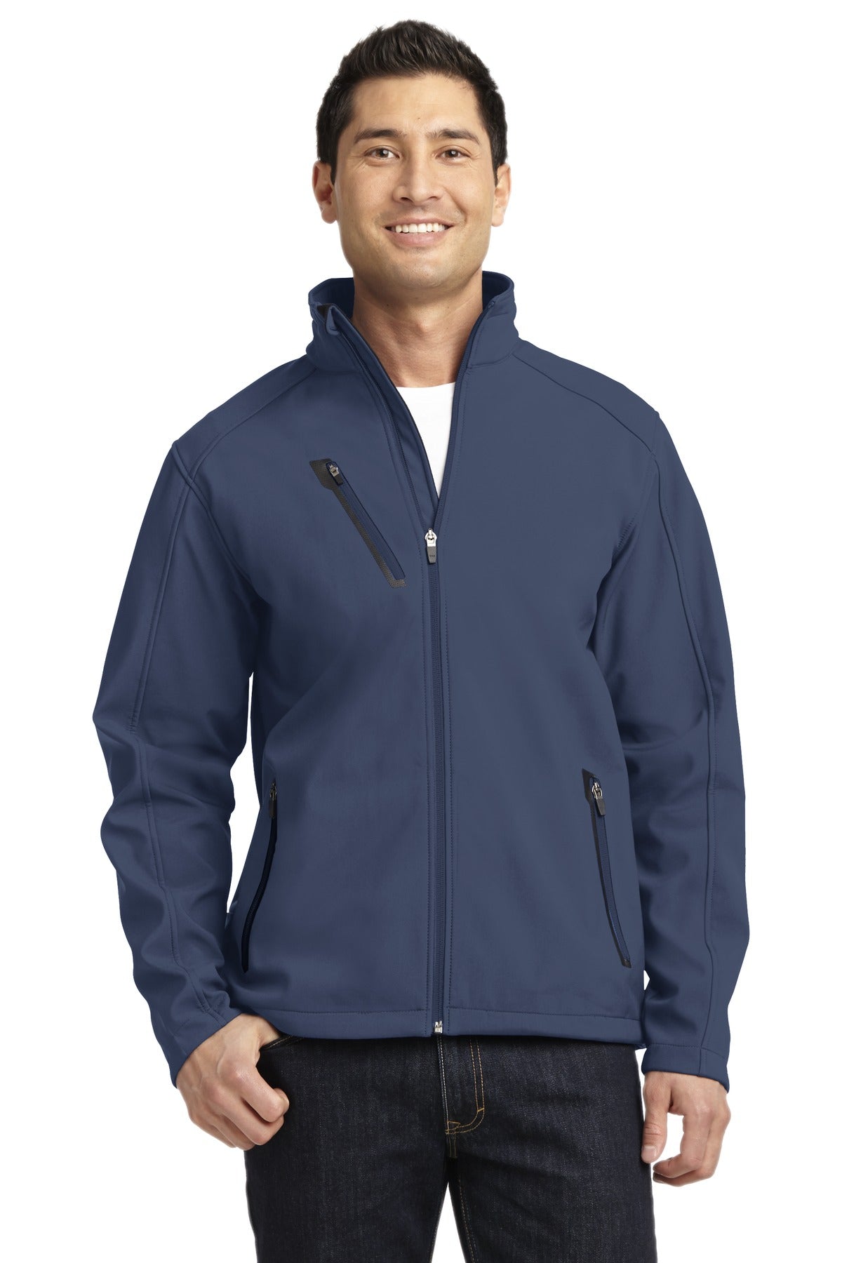 You'll stay warm and protected from wind and rain in this va - Dress Blue Navy