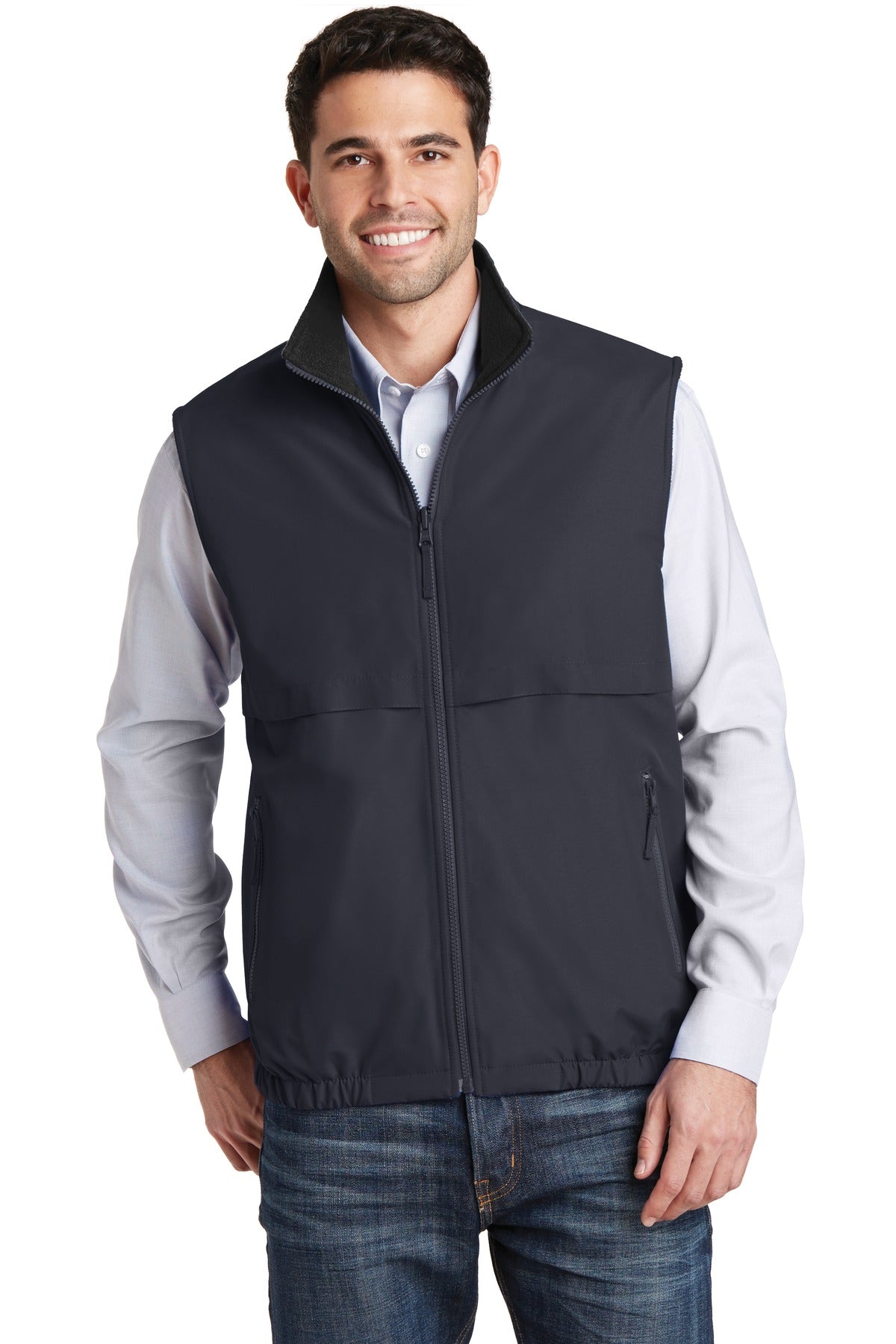 Two versatile looks for one great price! This reversible ves - Battleship Grey/ Black