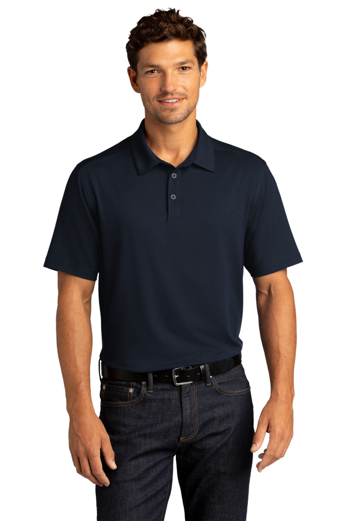 Performance joins professionalism in this Easy Care style th - River Blue Navy