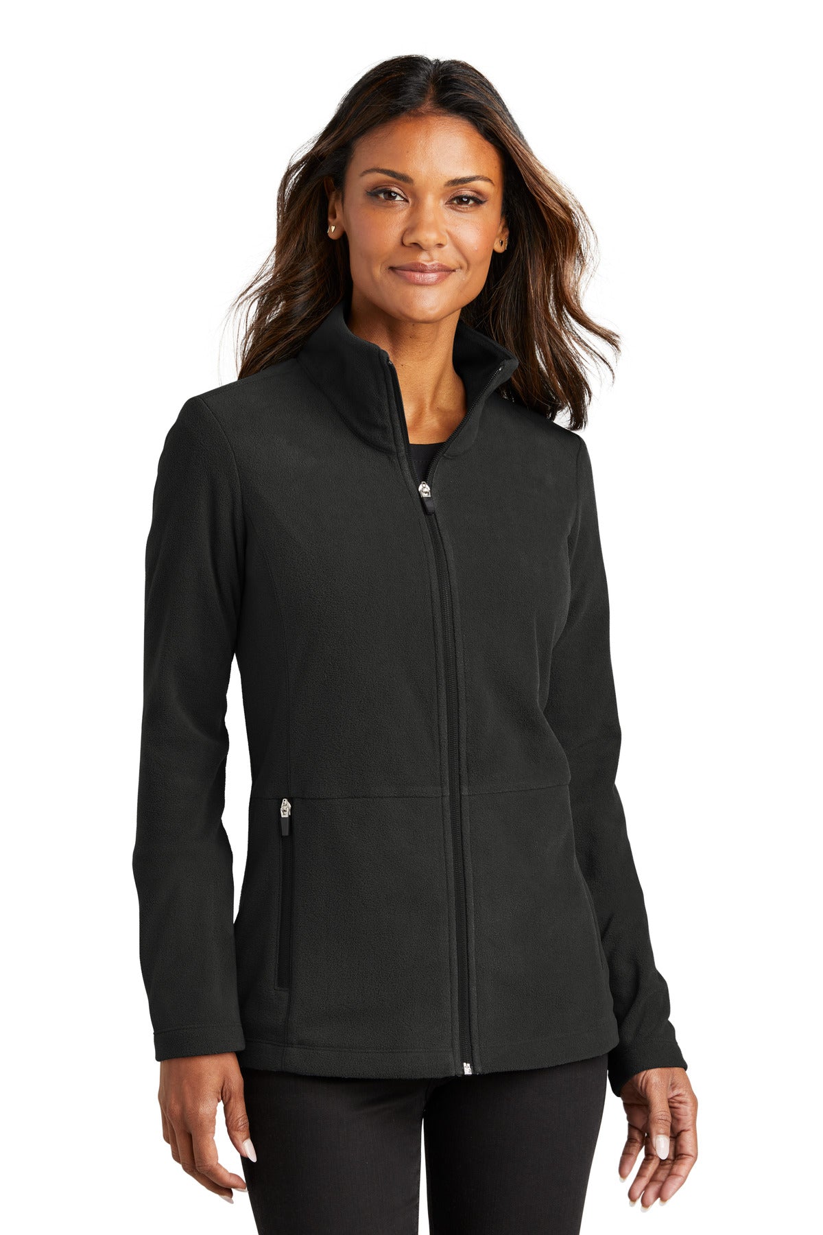 Soft lightweight and low-profile this anti-pill microfleece  - Black