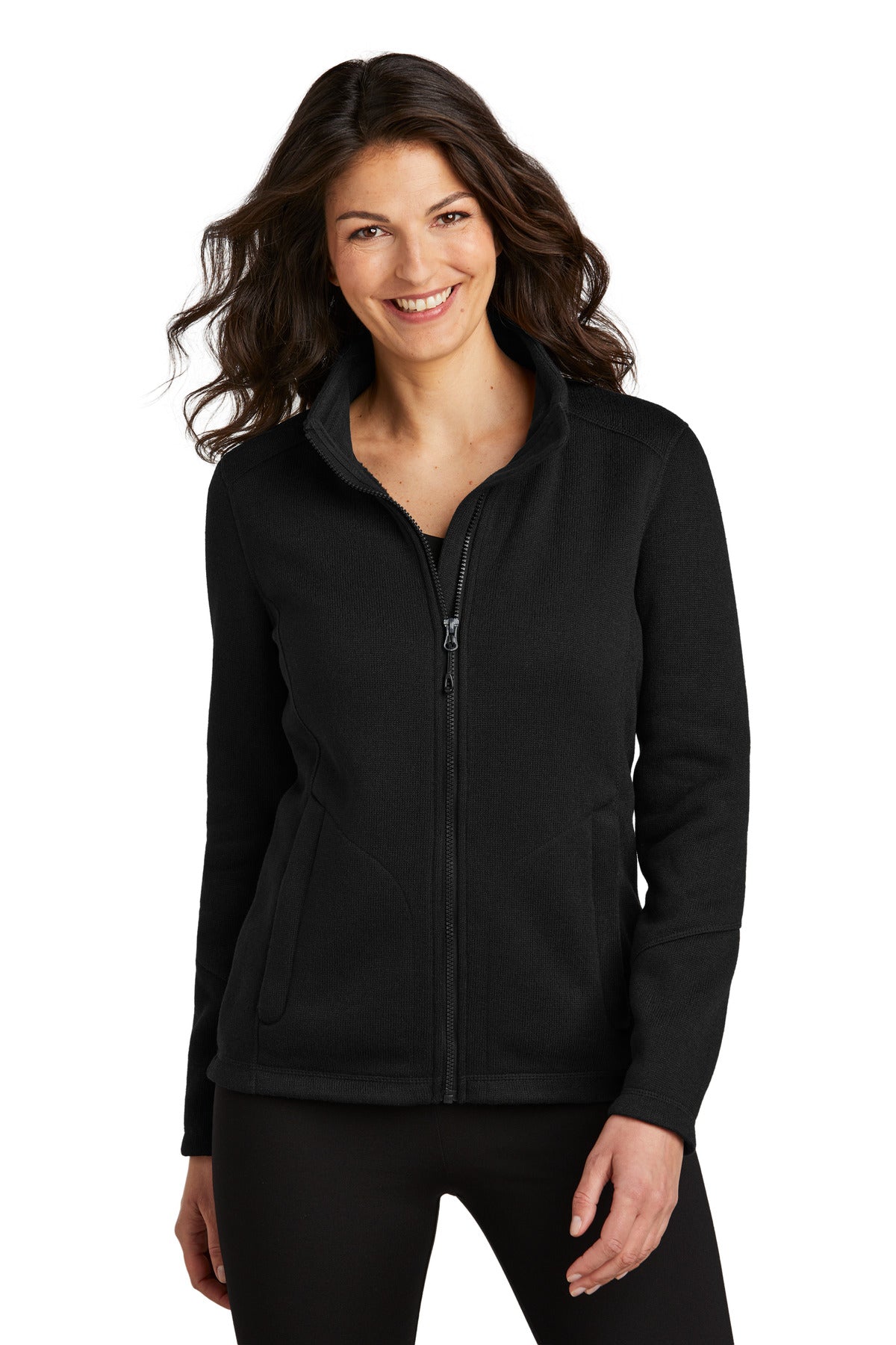 With a subtle heathered pattern our Arc Sweater Fleece combi - Deep Black
