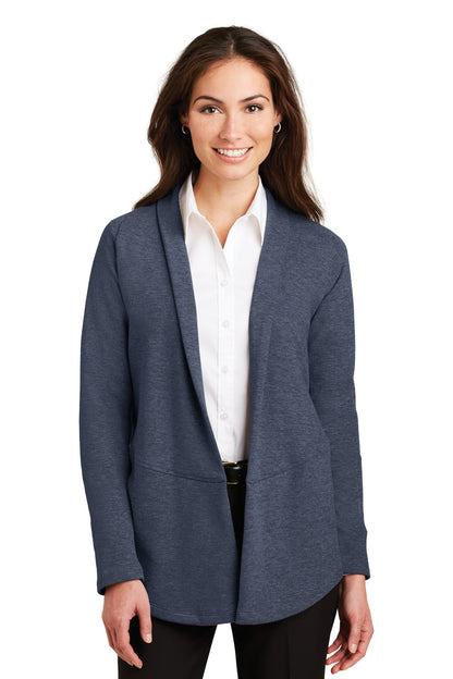 Port Authority® Women's Interl-Estate Blue Heather/ Charcoal Heather