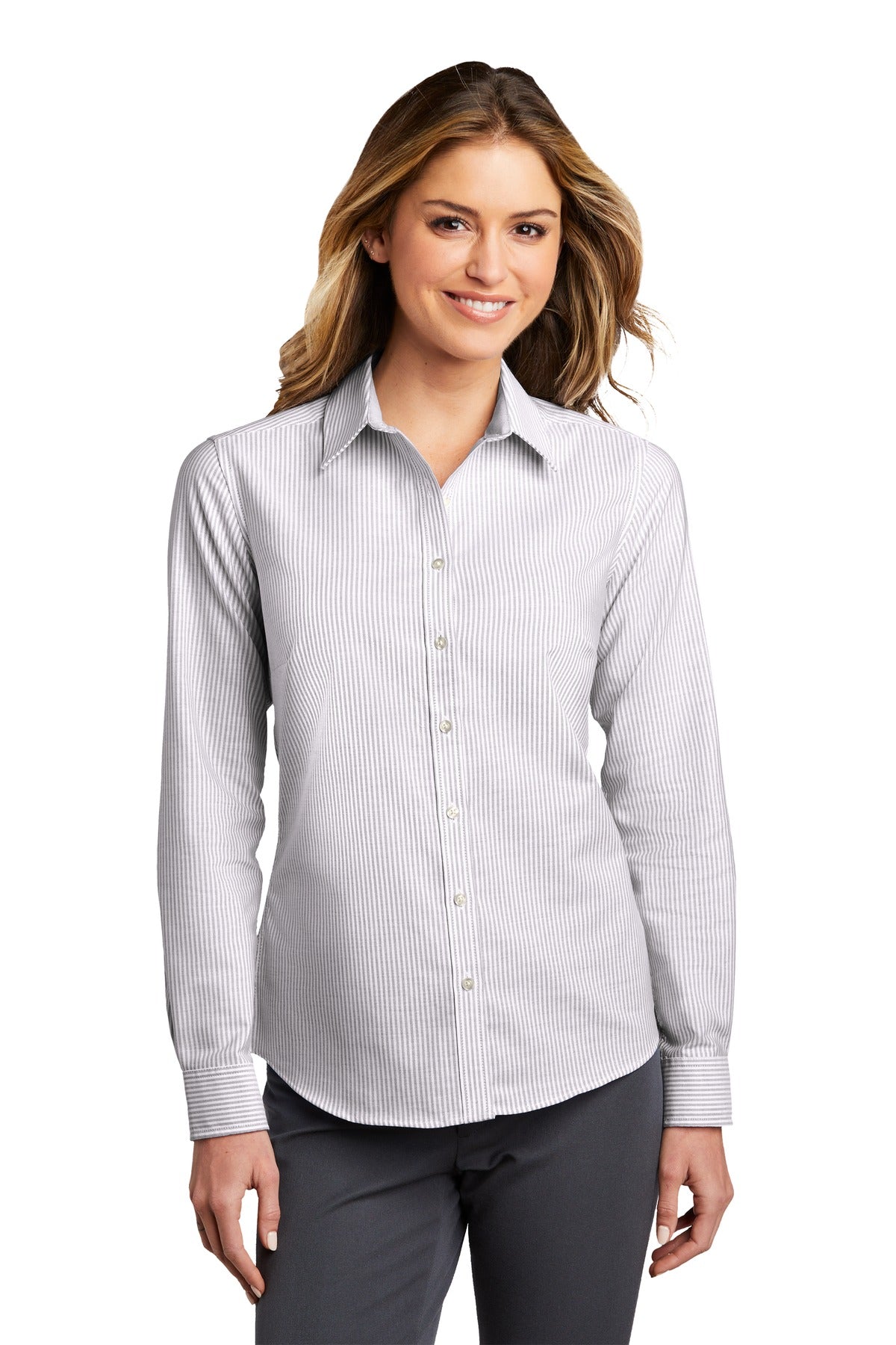 Our trusted wrinkle-resistant SuperPro Oxford comes with a c - Gusty Grey/ White