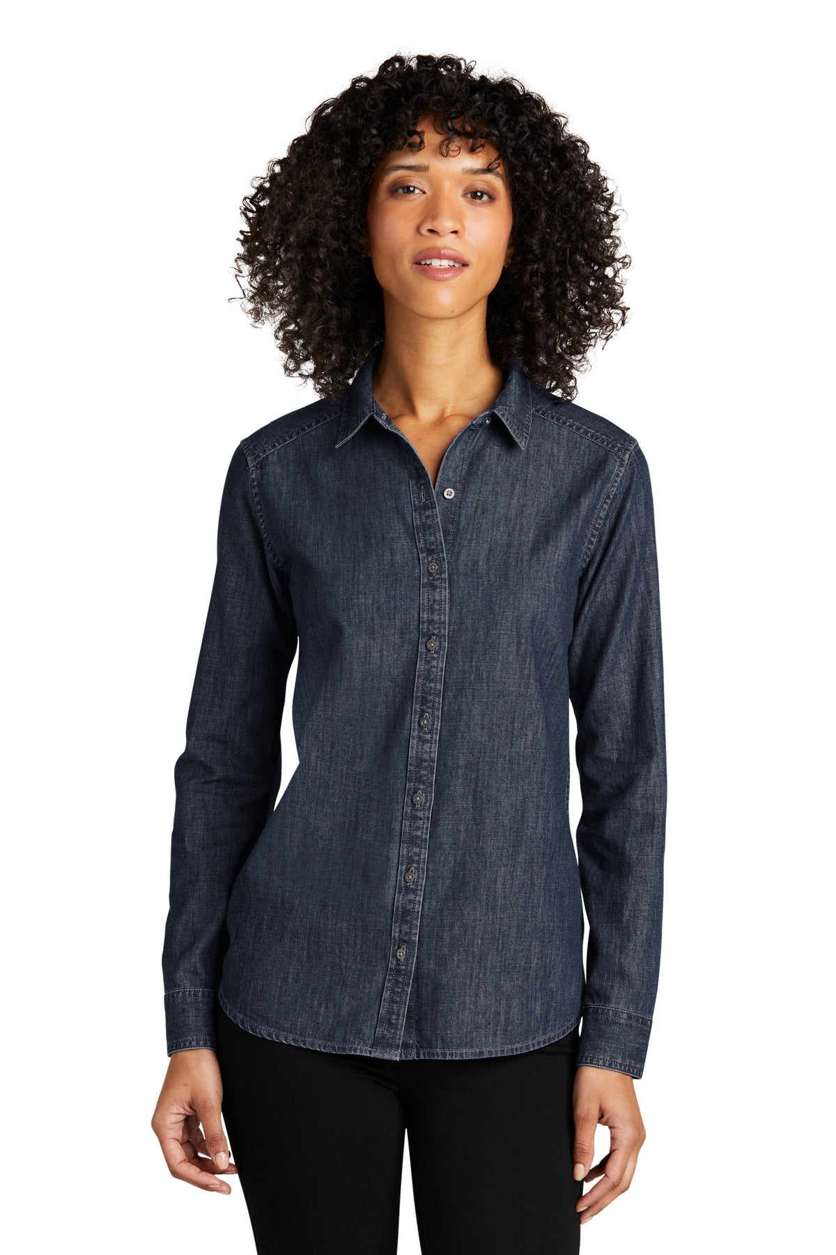 This timeless denim shirt has been revamped with modern deta - Dark Wash