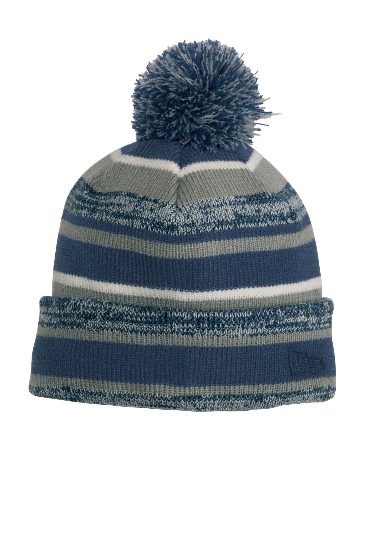 With its heather stripes dual-colored pom and warm fleece lining this is the beanie frequently spott