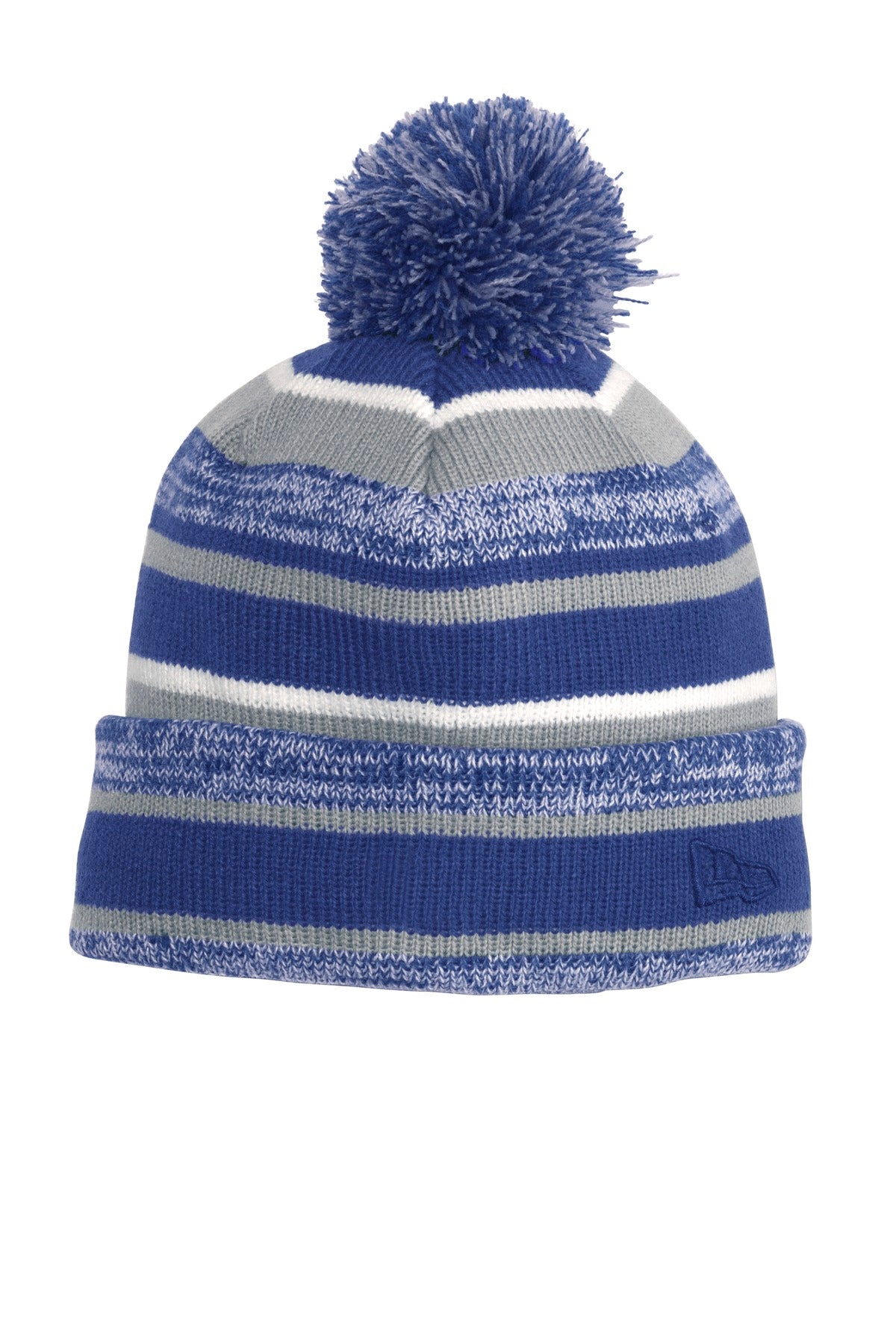 With its heather stripes dual-colored pom and warm fleece lining this is the beanie frequently spott