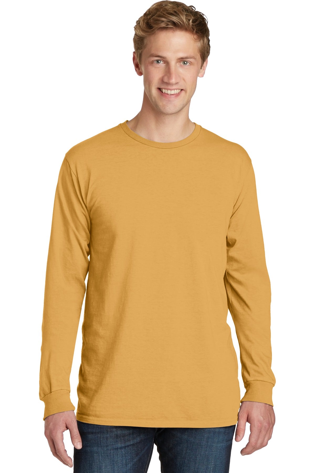 With long sleeves for added coverage this extra soft tee has - Dijon
