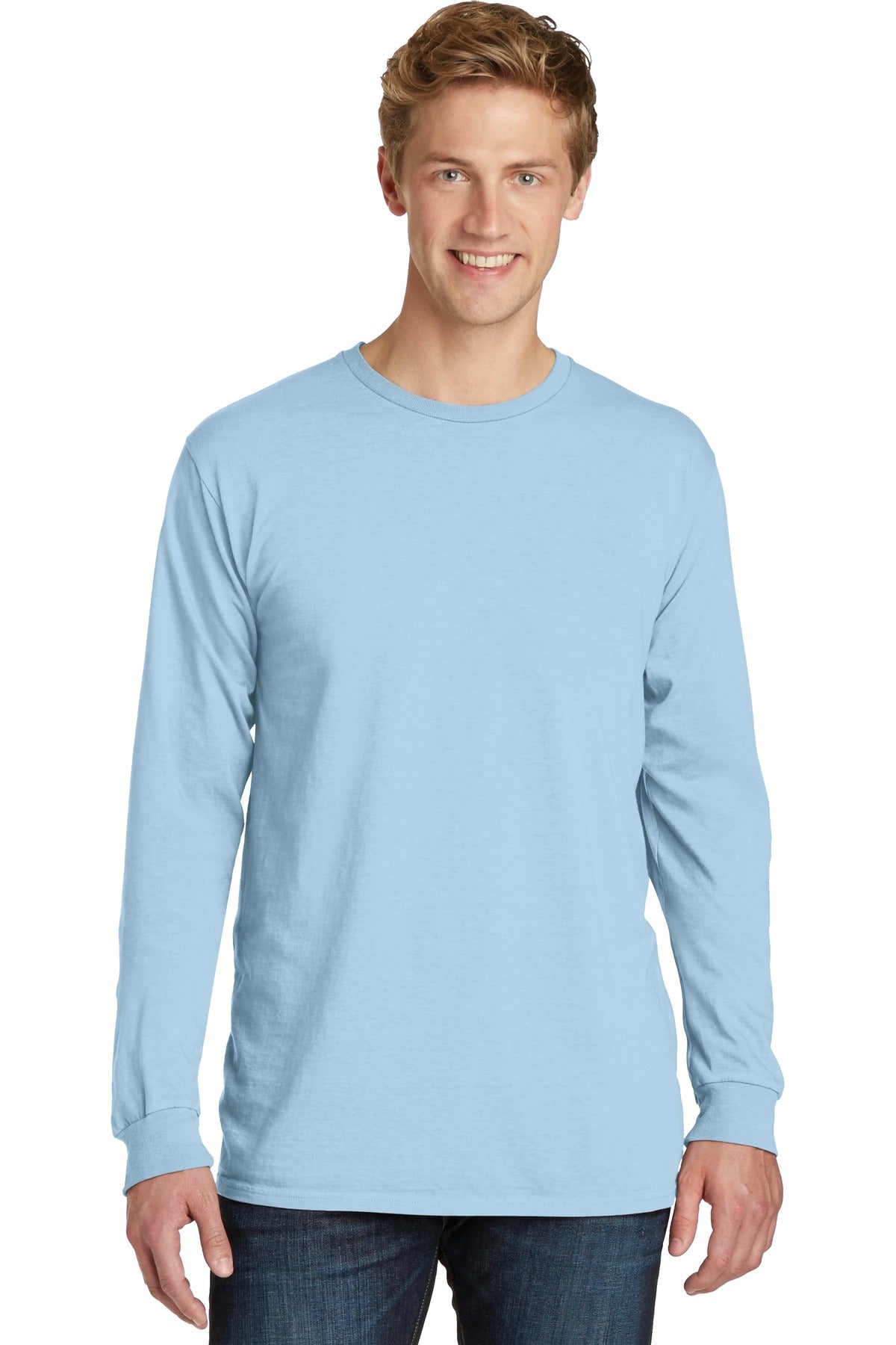 With long sleeves for added coverage this extra soft tee has - Glacier