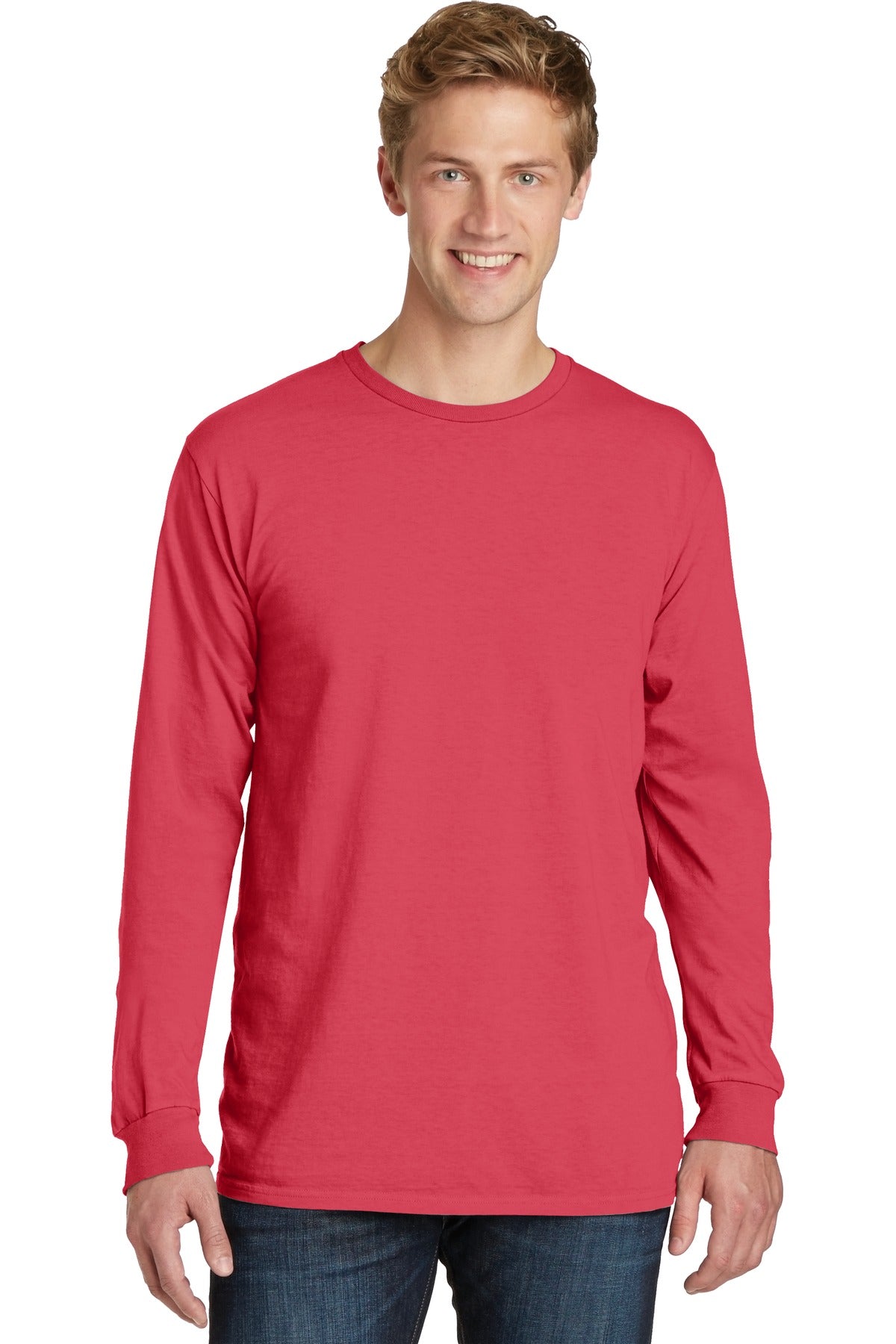 With long sleeves for added coverage this extra soft tee has - Poppy