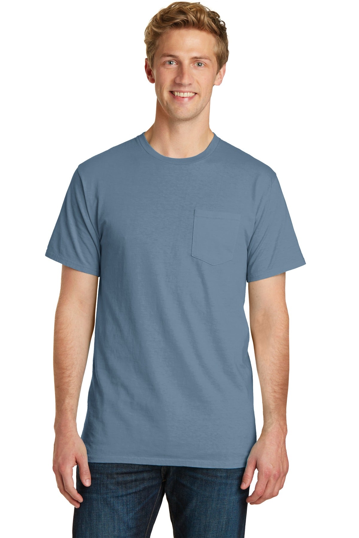 An undeniably comfortable tee with color that just looks bet - Denim Blue