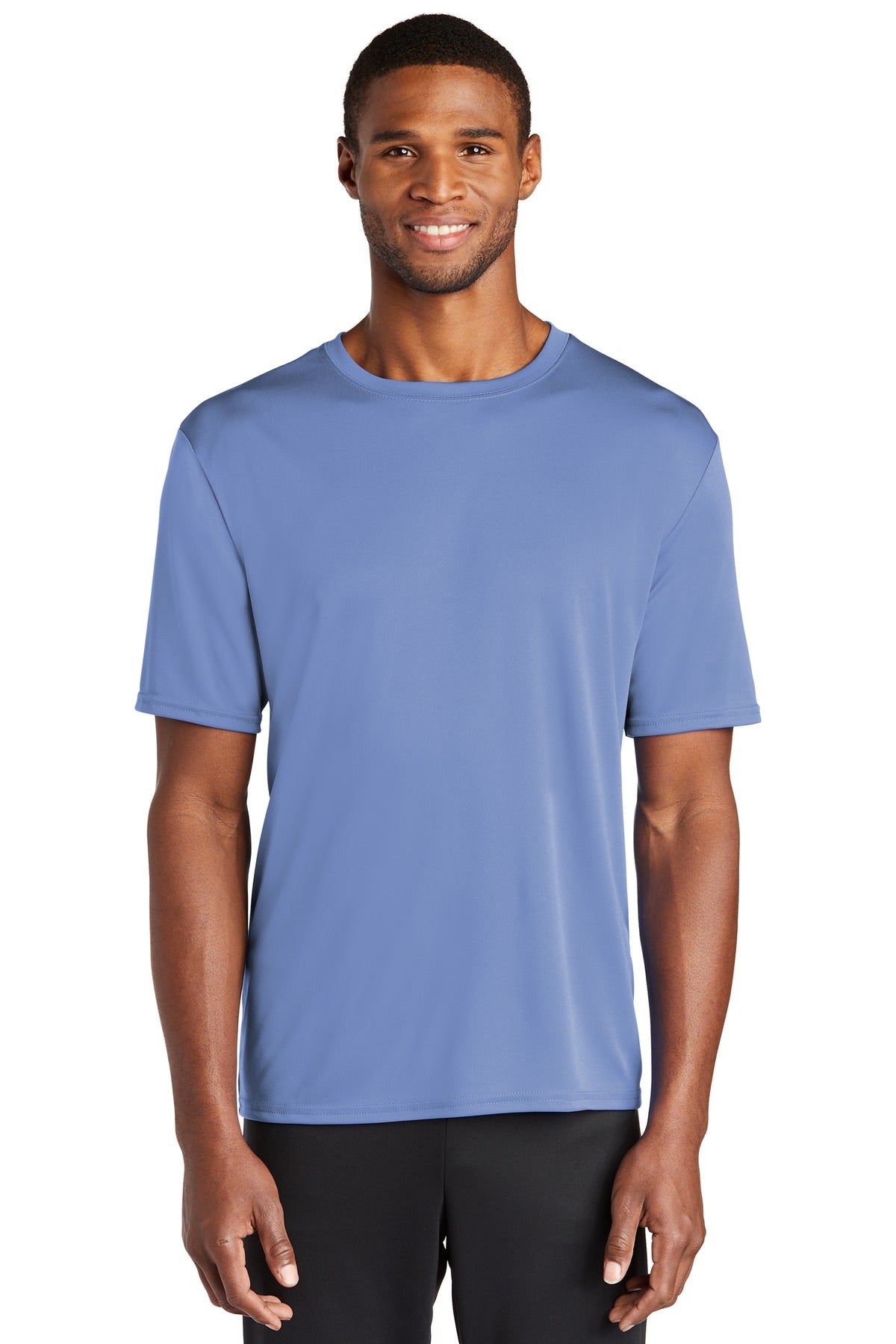 Rated UPF50 to help combat harmful UV rays this tee also per - Carolina Blue
