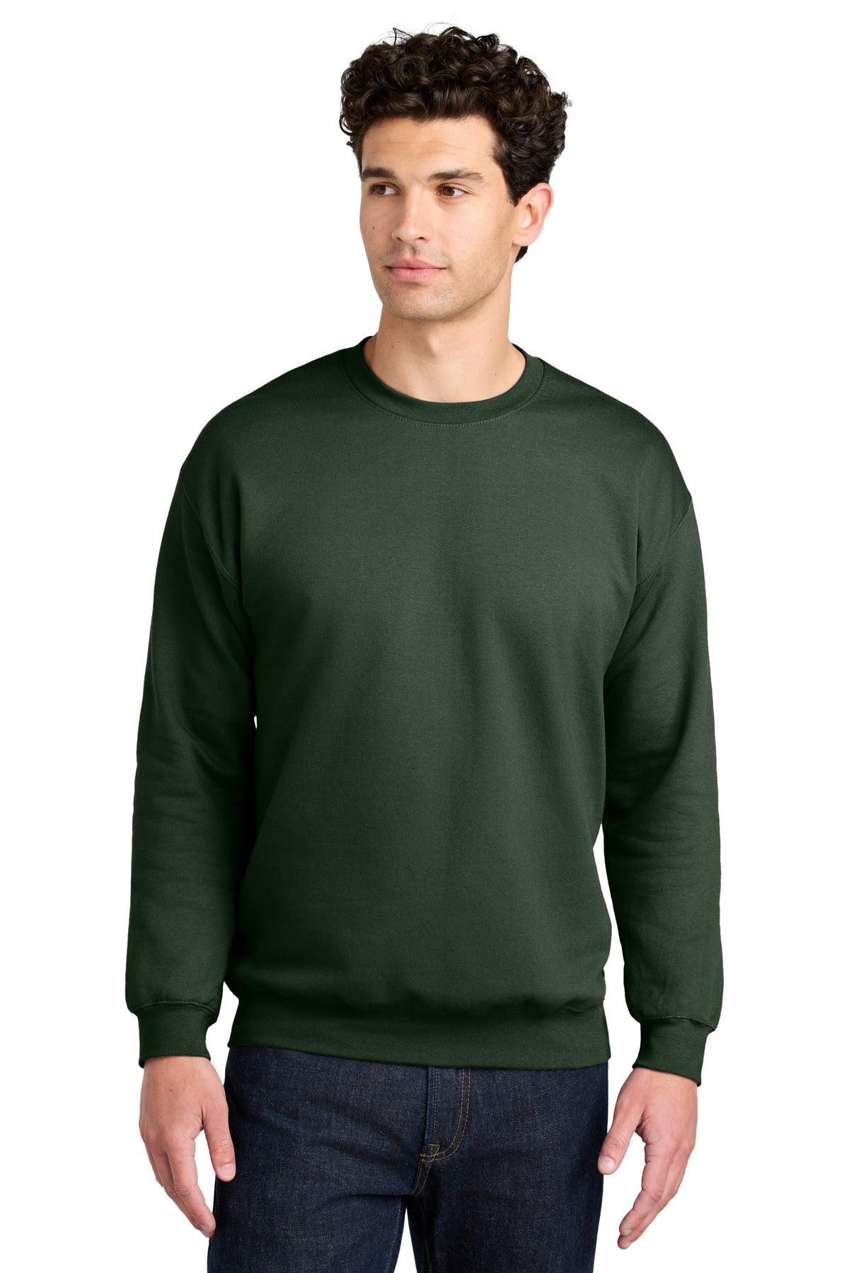 8.4-ounce 80/20 ring spun cotton/poly75/25 ring spun cotton/ - Forest Green