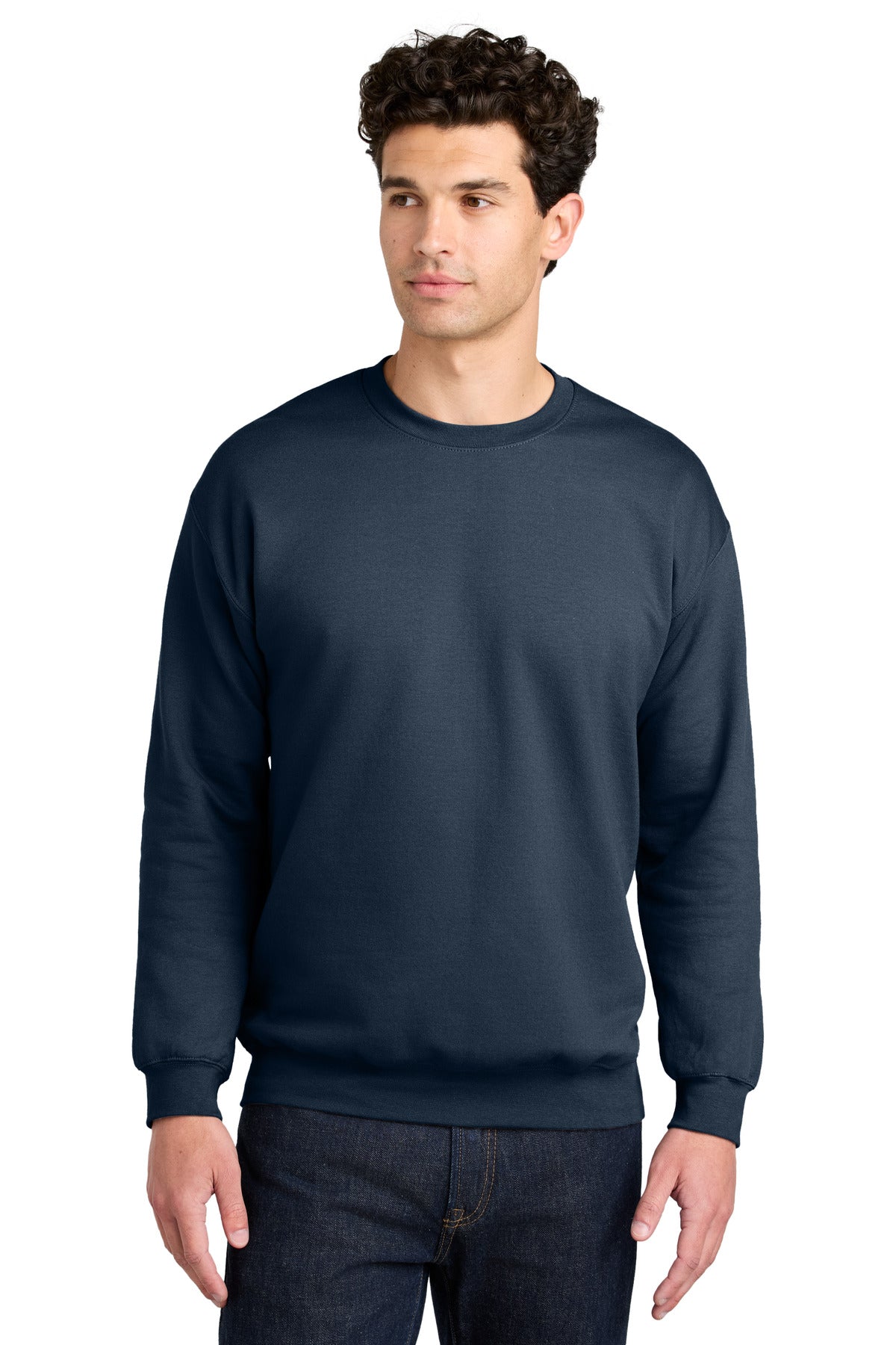 8.4-ounce 80/20 ring spun cotton/poly75/25 ring spun cotton/ - Navy