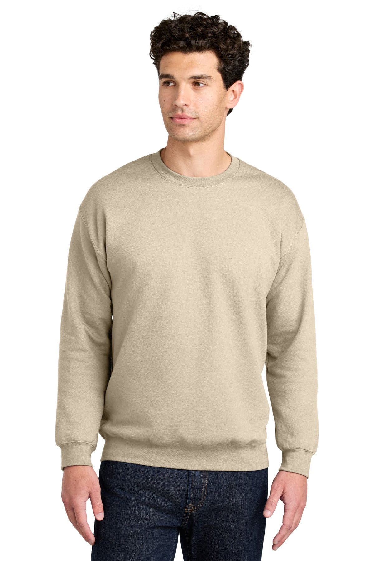 8.4-ounce 80/20 ring spun cotton/poly75/25 ring spun cotton/ - Sand