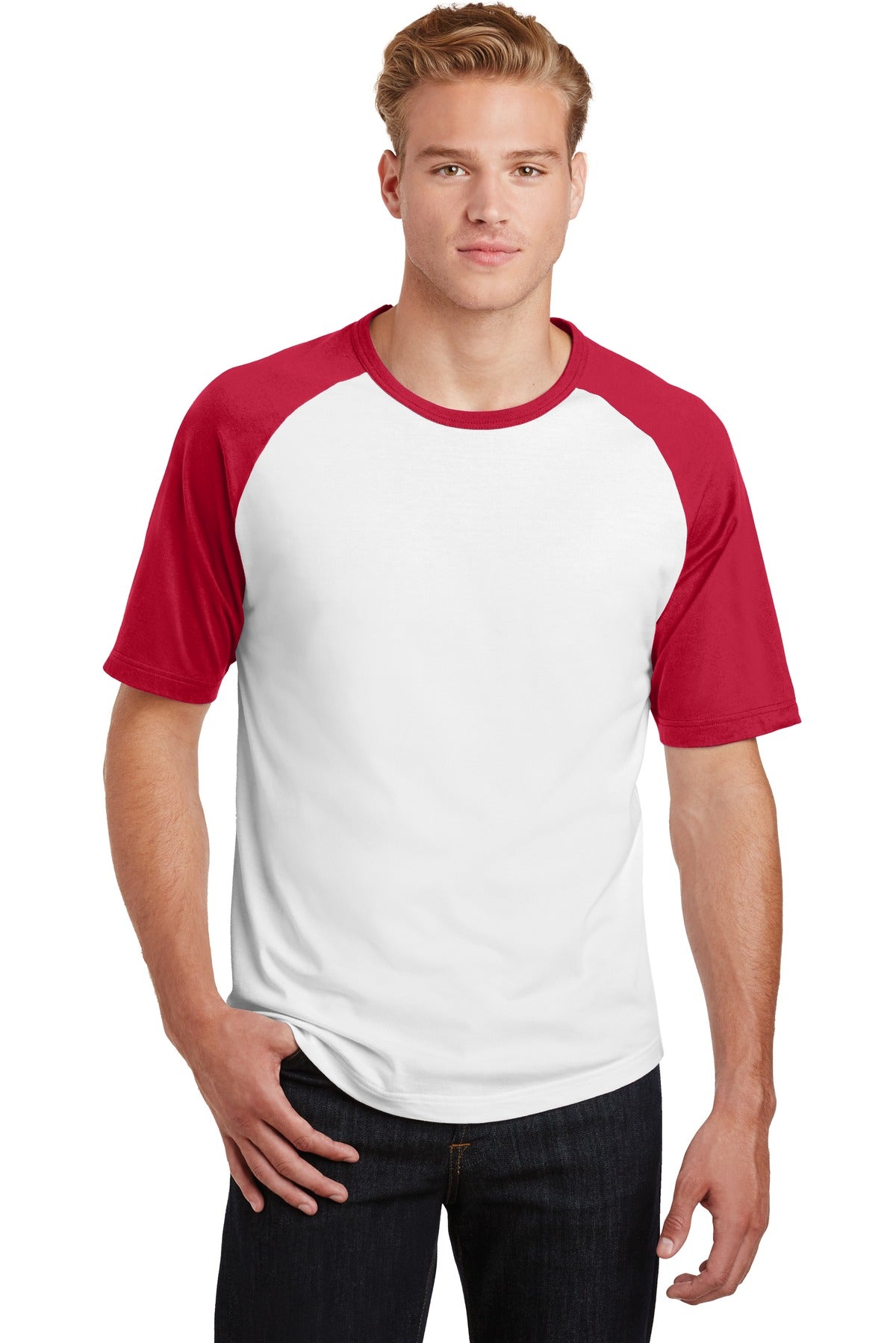 An authentic team look in soft comfortable cotton. 5.2-ounce - White/ Red