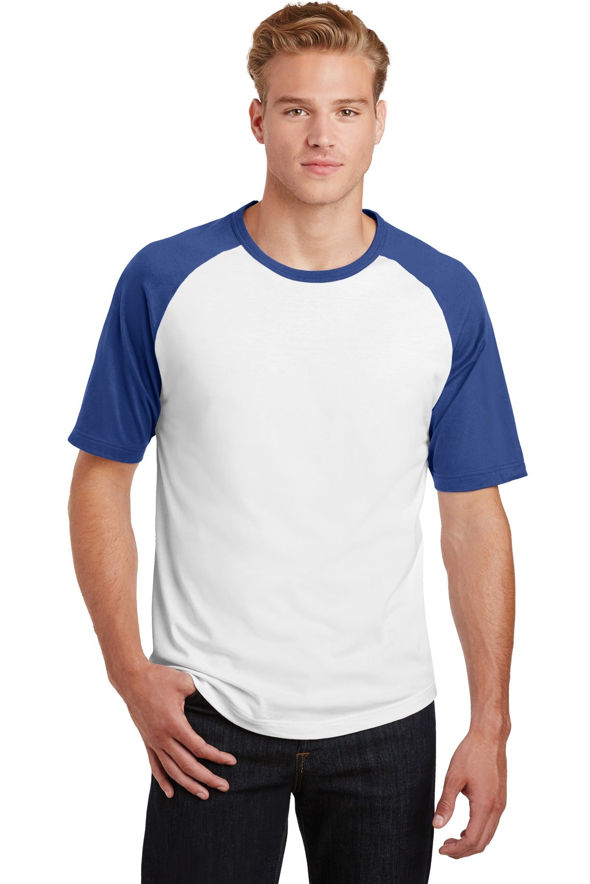 An authentic team look in soft comfortable cotton. 5.2-ounce - White/ Royal