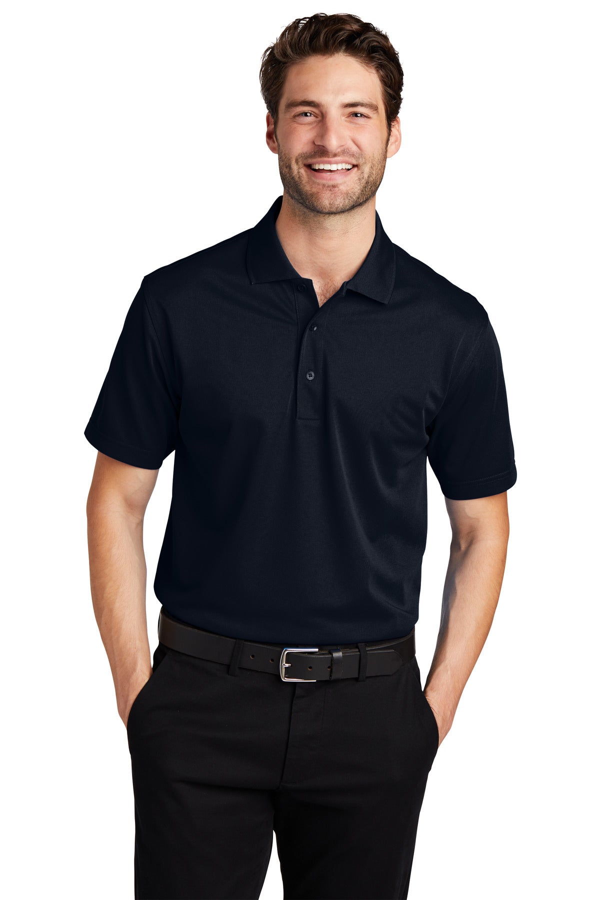 This polo is a working person's dream: versatile moisture-wi - Dark Navy