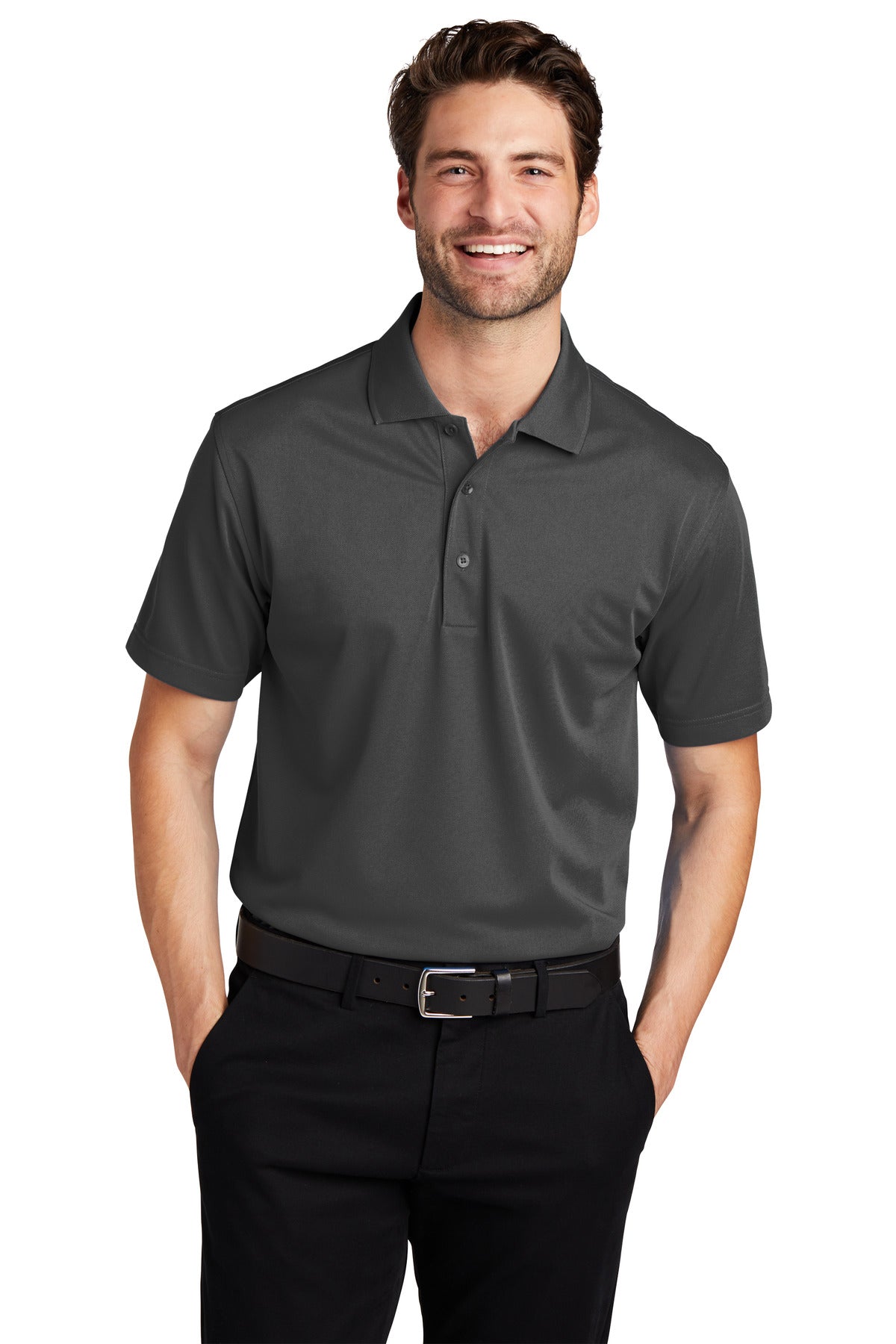 This polo is a working person's dream: versatile moisture-wi - Grey Smoke