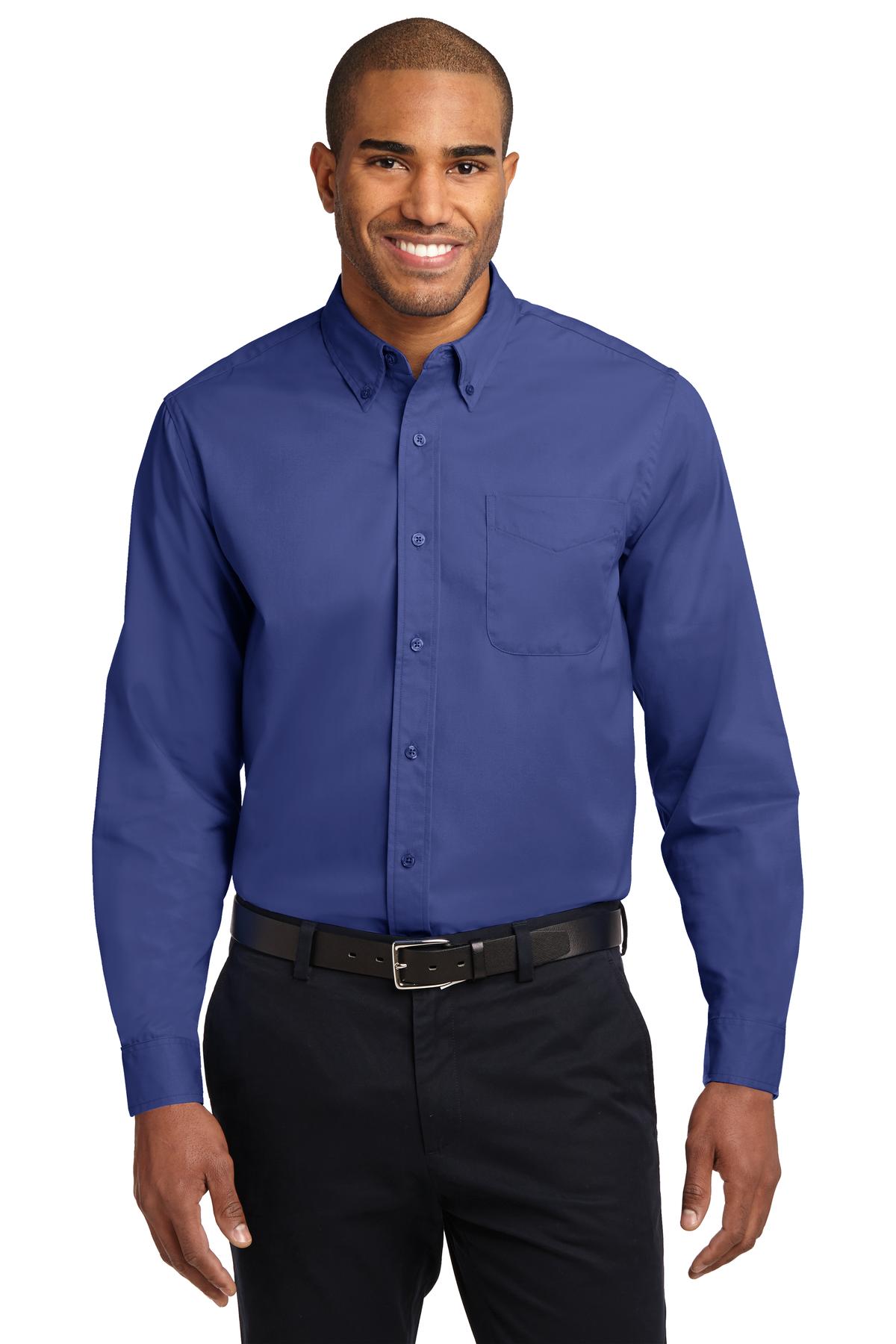 This comfortable wash-and-wear shirt is indispensable for th - Mediterranean Blue