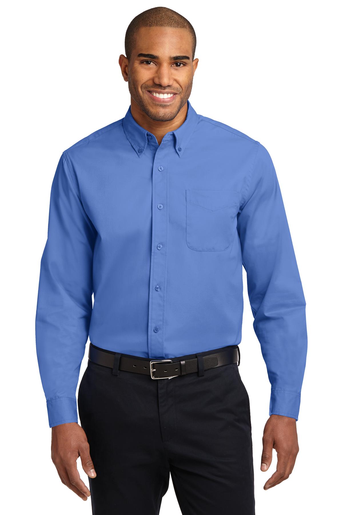This comfortable wash-and-wear shirt is indispensable for th - Ultramarine Blue