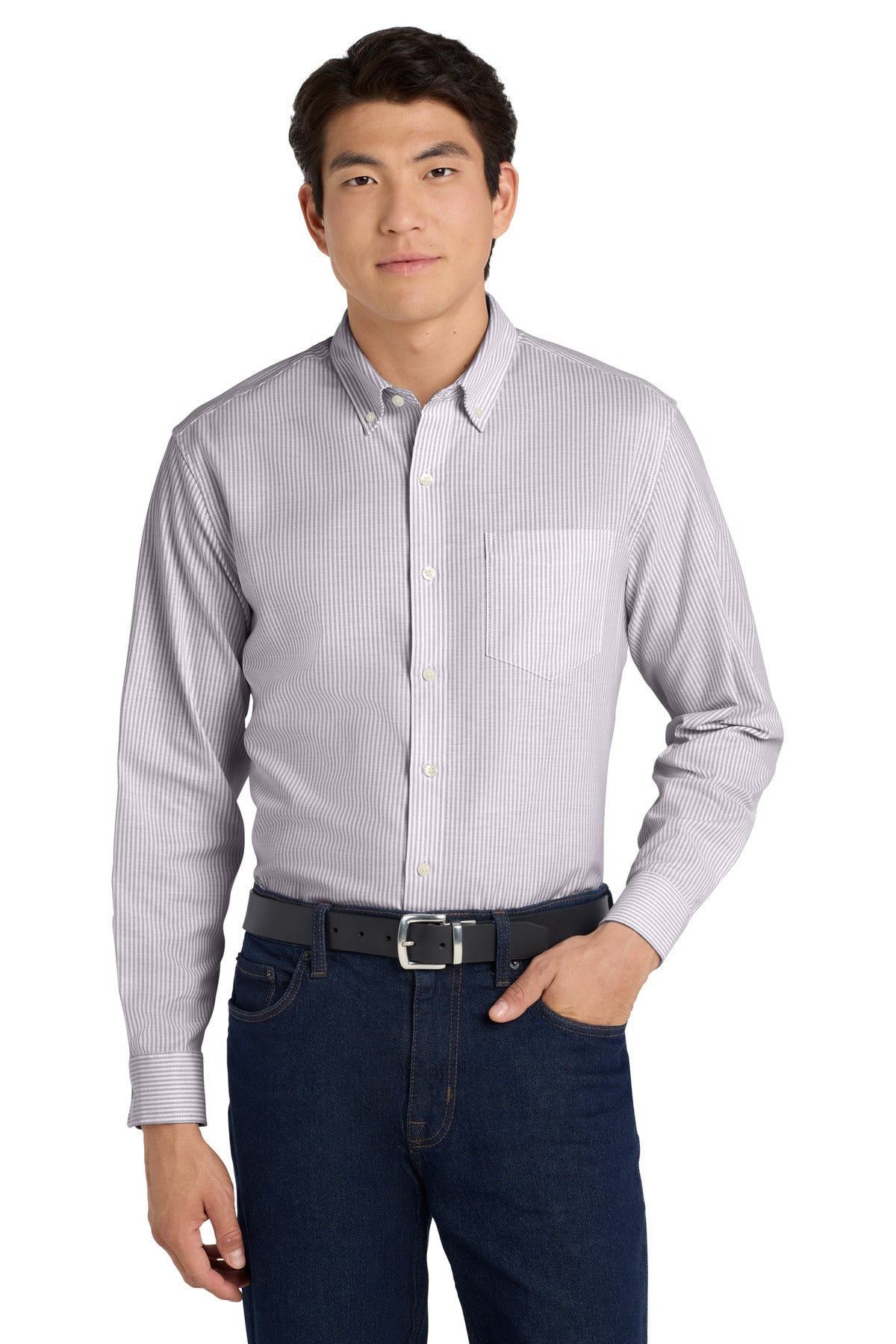 Our trusted wrinkle-resistant SuperPro Oxford comes with a c - Black/ White
